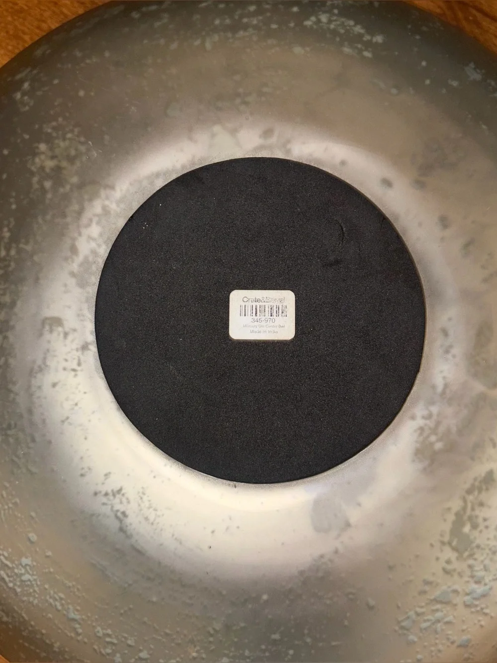 Crate&Barrel Metal Serving Bowl in Brushed Silver